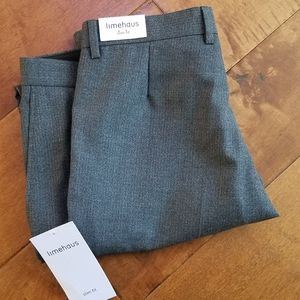 Limehaus Mens Gray Formal Pants Trousers W34 Slim. New with tag.